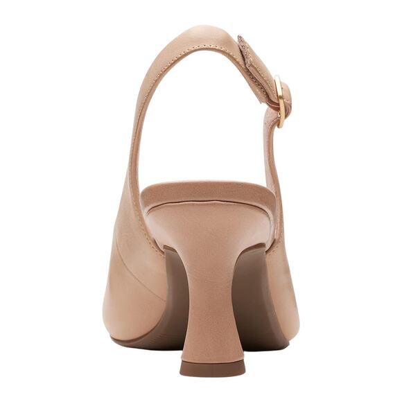 Clarks Women's Kataleyna Step Leather Slingback Pumps Beige Size 6 1/2 - Picture 3 of 5